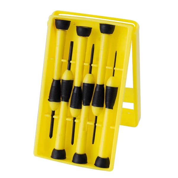Juego de destornilladores de precisión para joyero combinados, 6 piezas en caja plástica, SURTEK