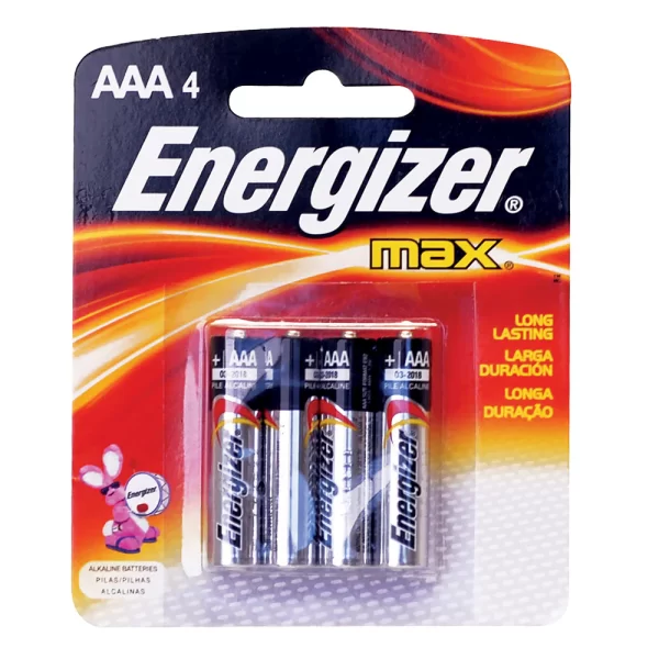 Pila alcalina Energizer® "AAA", 4 piezas, SURTEK